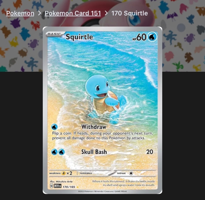 Squirtle 170/165