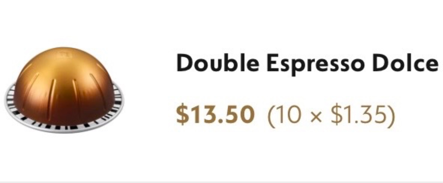 Double Espresso Dolce Nespresso Pods