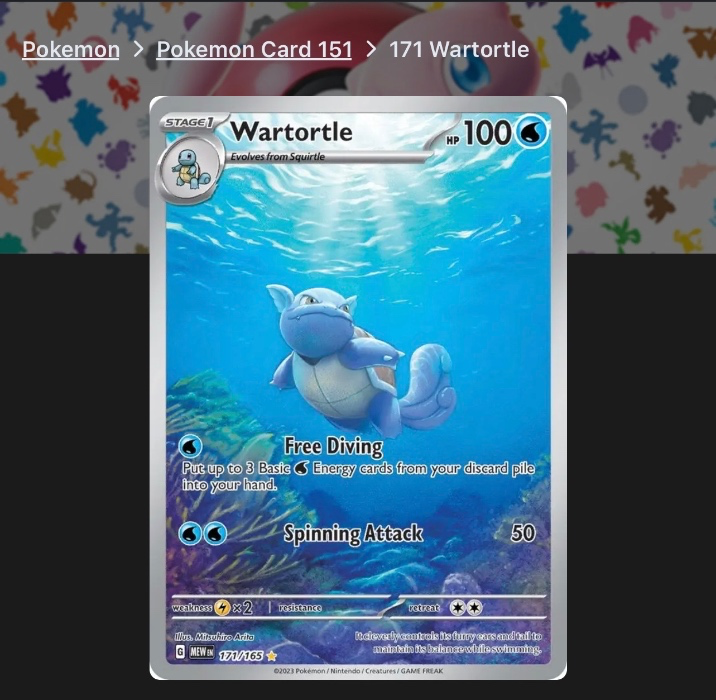 Wartortle 171/165