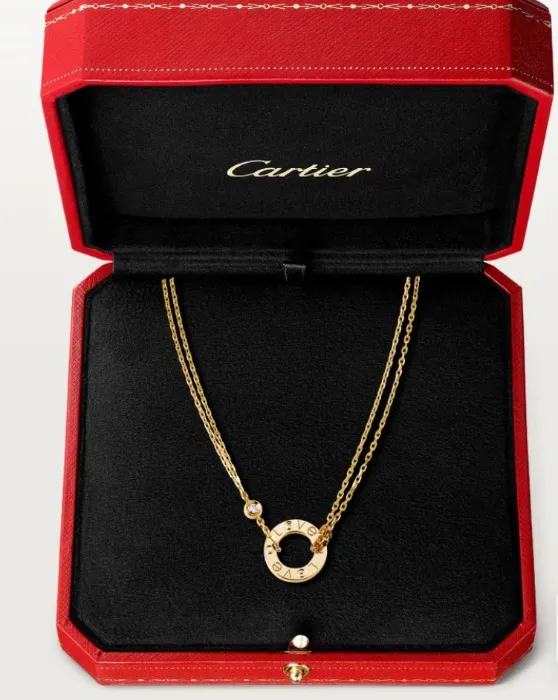 Pingente LOVE, 2 diamantes
