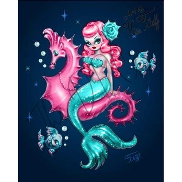 Mysterious Mermaid Full Size Diamond Painting by Miss Fluff