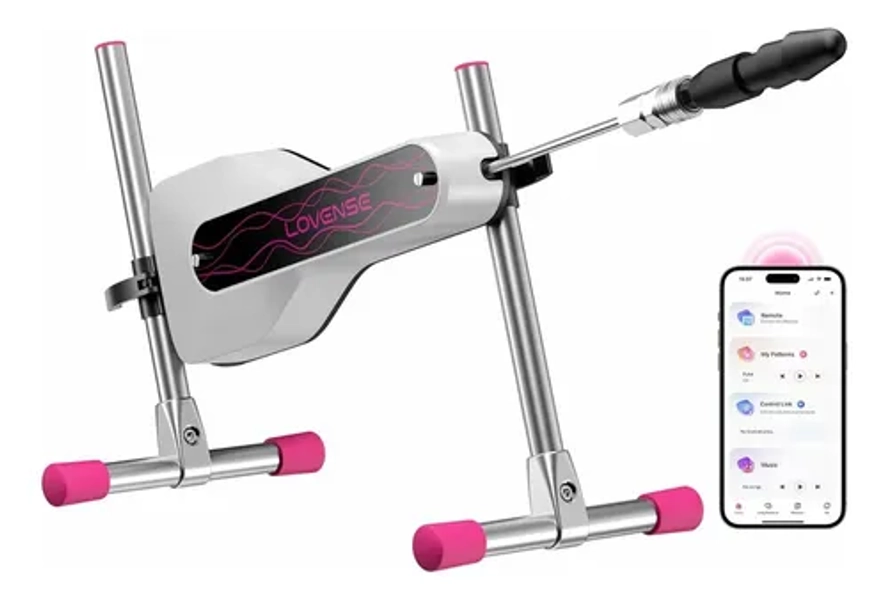Máquina de Sexo Lovense Mini Sex Machine Para Penetração Automática com Dildo e Controle Via App
