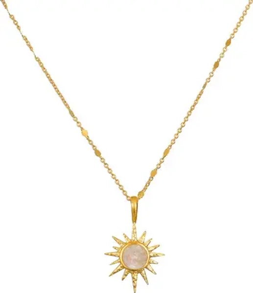 North Star Moonstone Starburst Necklace