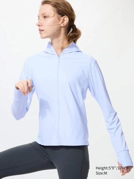 Women's Ultra Stretch AIRism UV Protection Full-Zip Hoodie | UNIQLO US