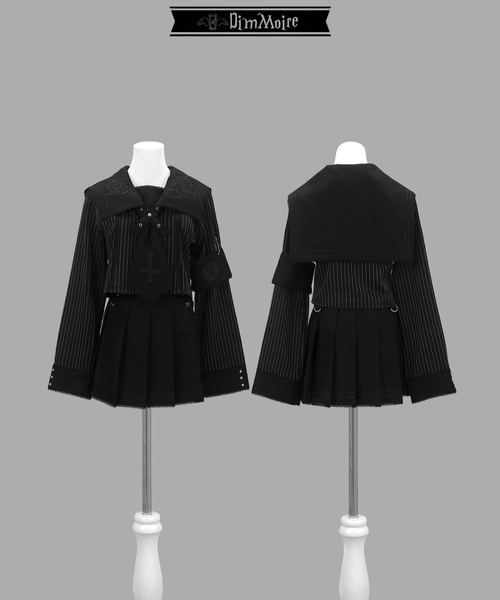DimMoire School Sailor Uniform Set【Black】 | DimMoire 