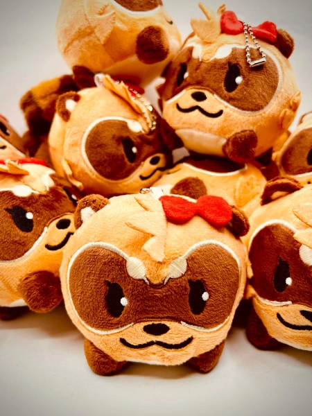 OrbRacc Plush | Cute Raccoon Plushie, VTuber Inspired Stuffed Animal, Kawaii Round Toy, Small Animal Gift for Collectors Furries Furry