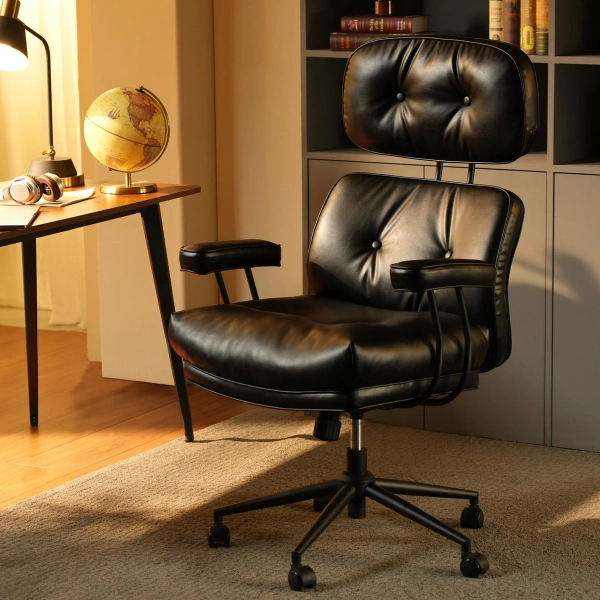 Schaffer Office Chair, Ergonomic Big And Tall Computer Desk Chairs, Executive Chair With Adjustable High Back, Lumbar Support Swivel Pc Chair With Rocking Function