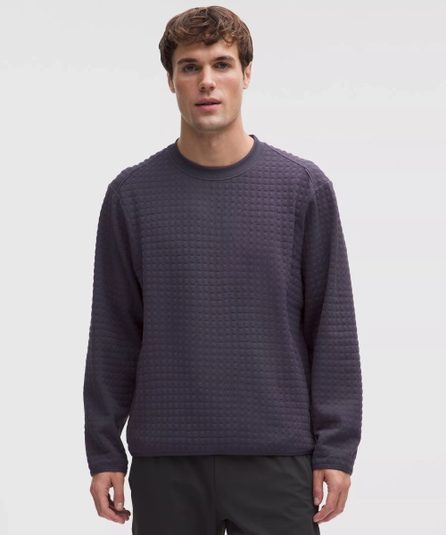 3D Waffle-Knit Jacquard Pullover - Atmospheric Purple/Atmospheric Purple - xL