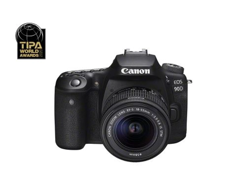 Appareil photo reflex Canon EOS 90D + objectif EF-S 18-55 mm f/3.5-5.6 IS STM