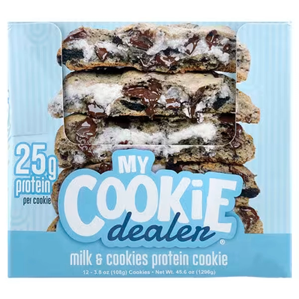 My Cookie Dealer Protein, Protein Cookie, Milk & Cookies, 12 Cookies, 3.8 oz (108 g) Each