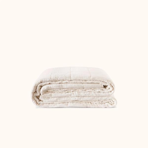 Cotton Gauze Quilt - Ecru, Full/Queen