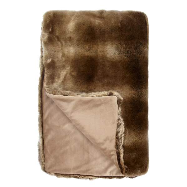 Fur Throw, Golden Brown