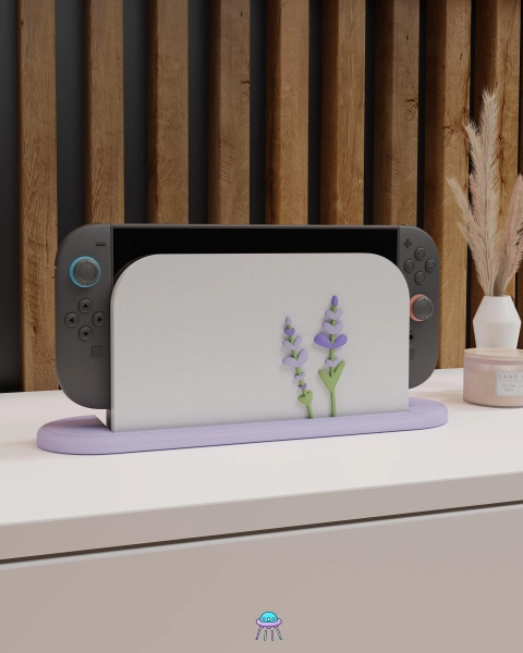 Lavender Dock Cover for Nintendo Switch 2 – Floral Spring Design