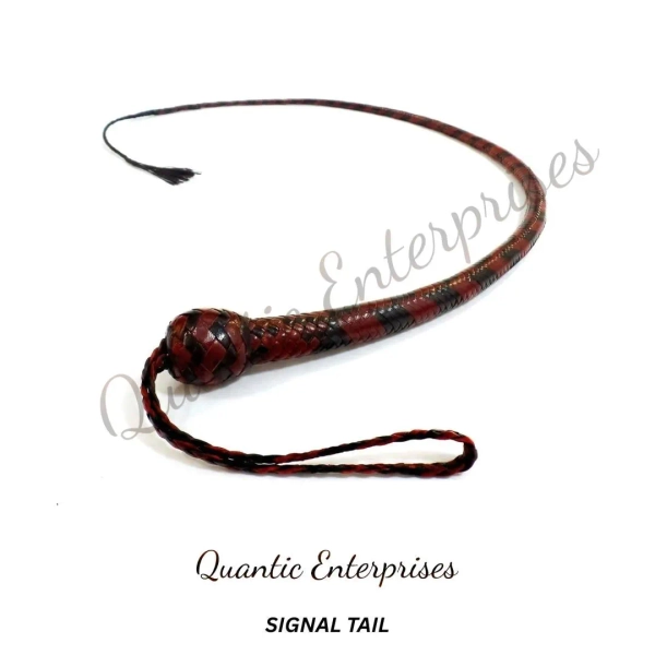 Signal Whip, Mini Leather Tail Whip, 12-plait Braided - Etsy