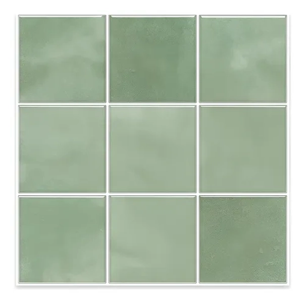 Tava Home Panel Azulejo Adhesivo Cocina Baño Natural 30×30 - Jade Sereno - Verde Claro