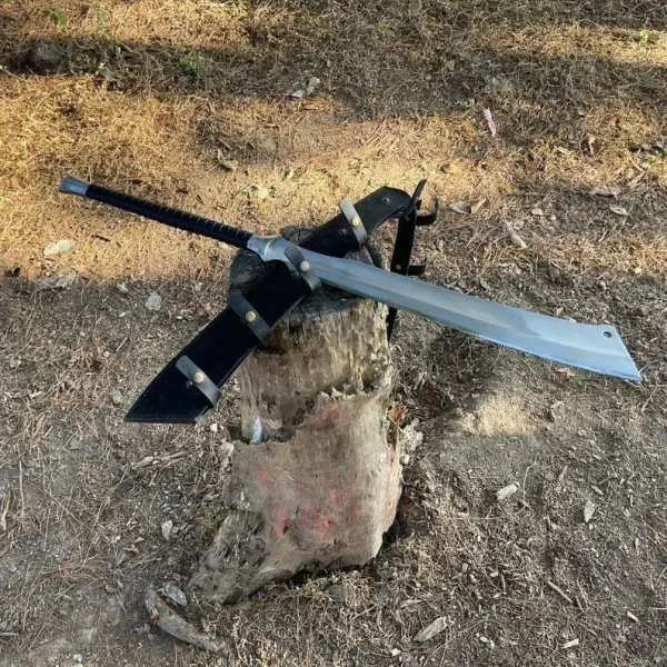 Handmade High Carbon Steel Spear: Rosewood Handle, Leather Wrap - 37 Inch Decorative Collectible