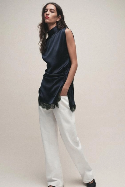 VESTITO MINI COMBINATO IN PIZZO M