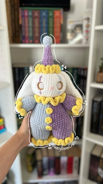 Binky the Bunny Clown Crochet Plushie - Etsy