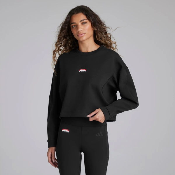 Manchester United x adidas Womens City Escape Doubleknit Sweatshirt Black
