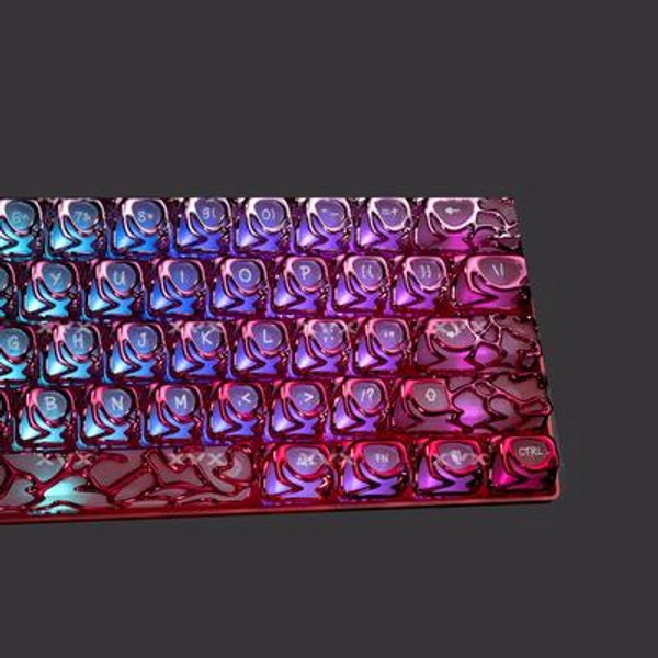 Pink Gradient Keycap Set - 61 Keys ABS Custom Keycaps for DIY Mechanical Keyboard, Anime Japanese Style Personalized Cute Artisan Keycaps