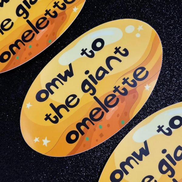 On My Way to the Giant Omelette Sticker