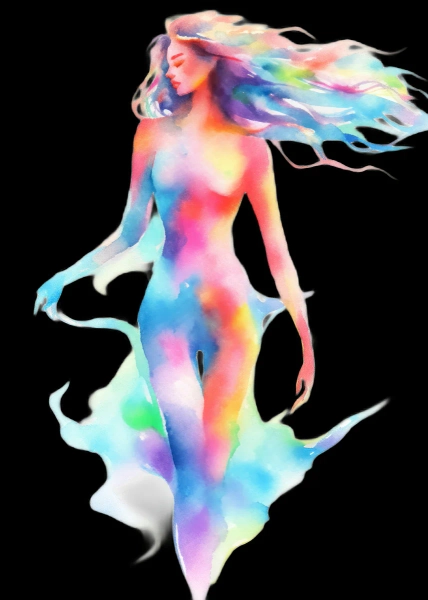 'Watercolor Woman' Poster, picture, metal print, paint by emaga | Displate