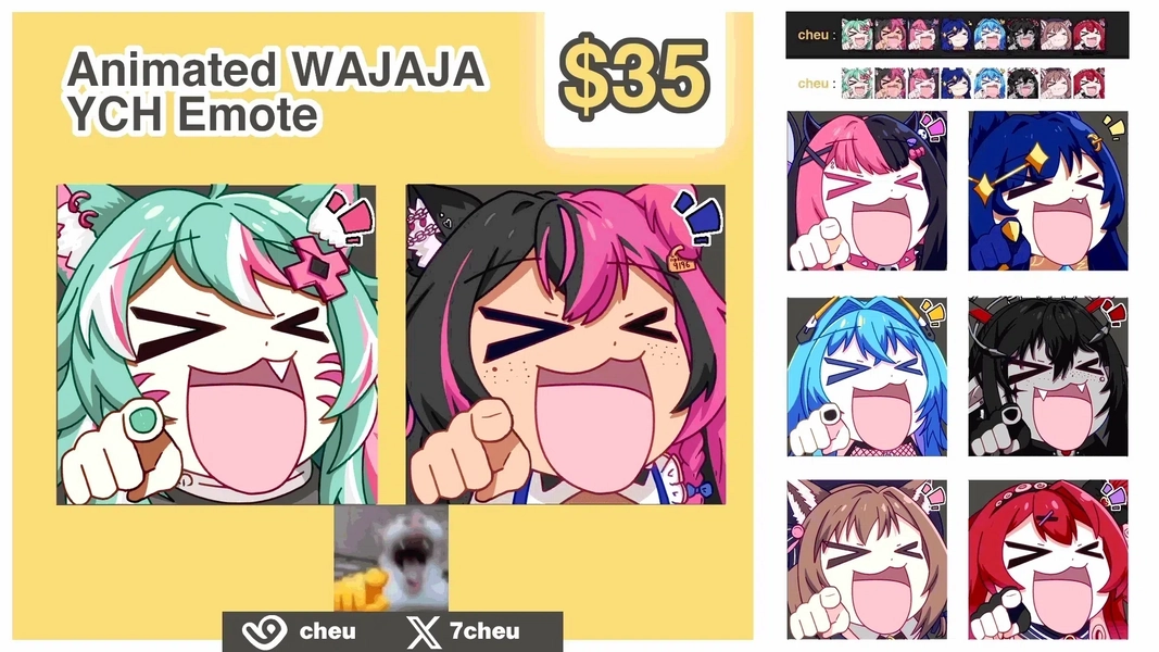 [YCH] WAJAJA Laughing (XDD) Emote by cheu (@cheu)