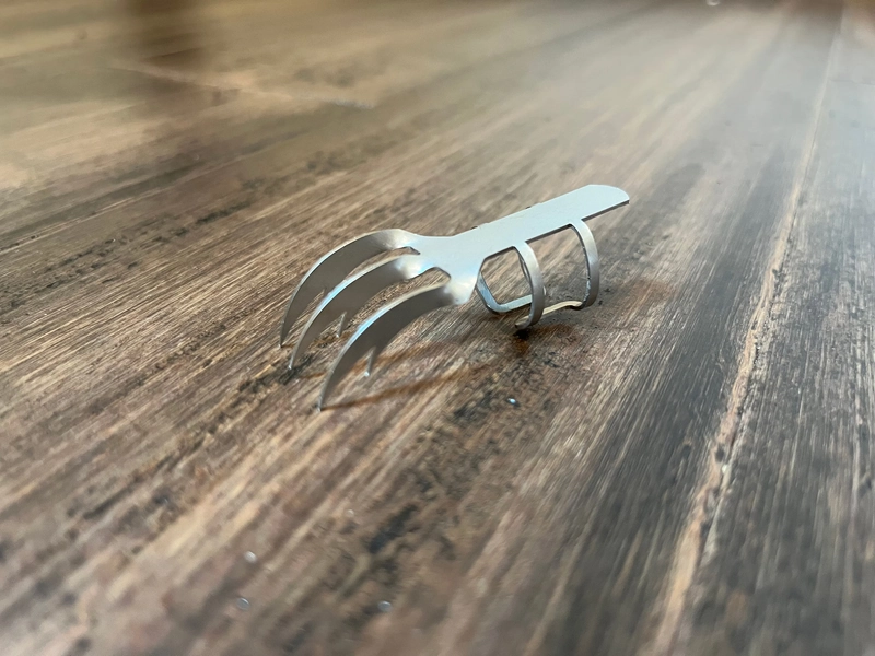 Trident Style BDSM Primal Claw Adjustable Stainless Steel Kink Fetish Set of 2 Fingers