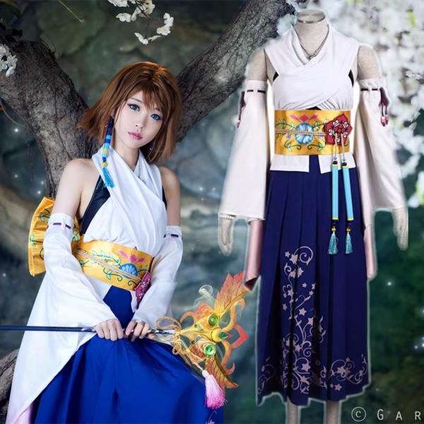 MMGG Final Fantasy Ten Yuna invocato costume cosplay vestito di alta qualitĆ stesso al personaggio originale taglia per bambini taglia adulta taglia Pus - AliExpress 200000532