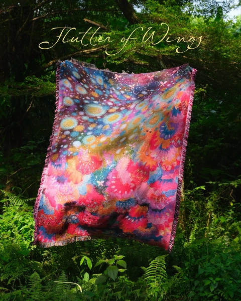 FLUTTER OF WINGS ✧ Woven Blanket | Daixy Karen