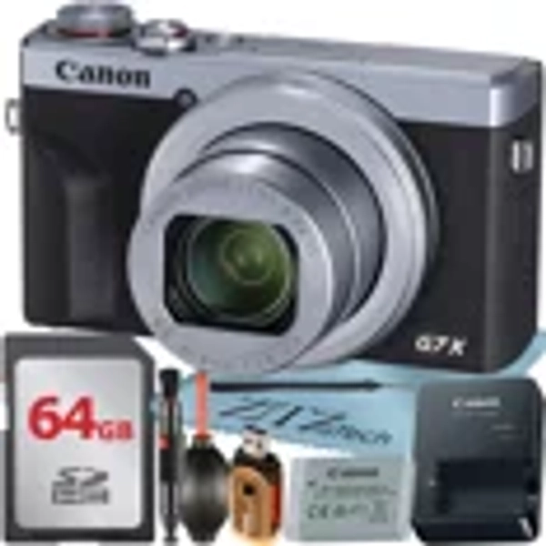 Canon PowerShot G7 X Mark III Digital Camera (Silver) with 4.2x Optical Zoom Lens + 64GB Memory Card + Cleaning Pen + ZeeTech Starter Bundle