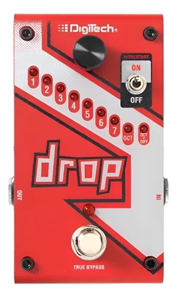 Pedal Digitech The Drop Polyphonic Tune Pitch Shifter Vermelho