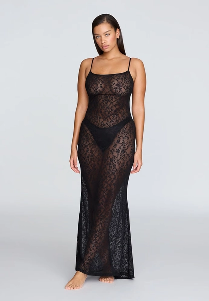 The Long Slip Dress - Botanical Lace