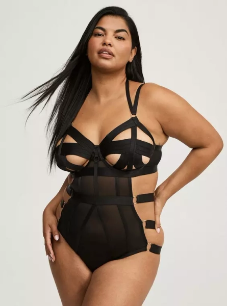 Strappy Cut-Out Bodysuit 6X