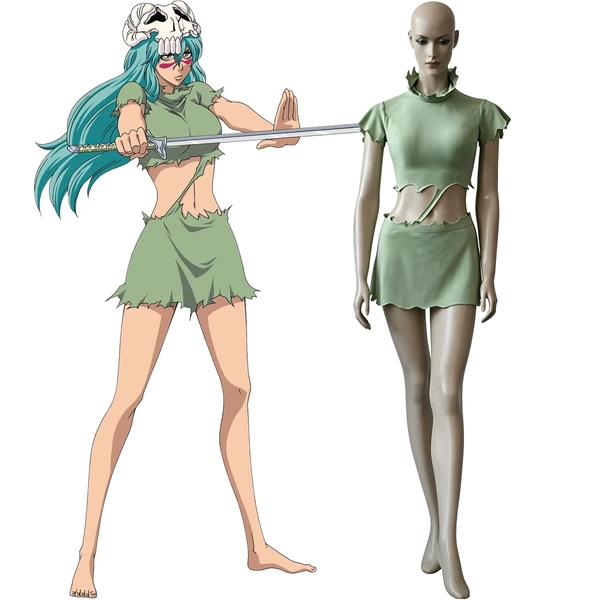Fantasia de Cosplay Nel Tu Anime Nelliel Tu Odelschwanck Arrancar Tres 3ª Espada Forma Verdadeira de Nel Vestido Verde - AliExpress