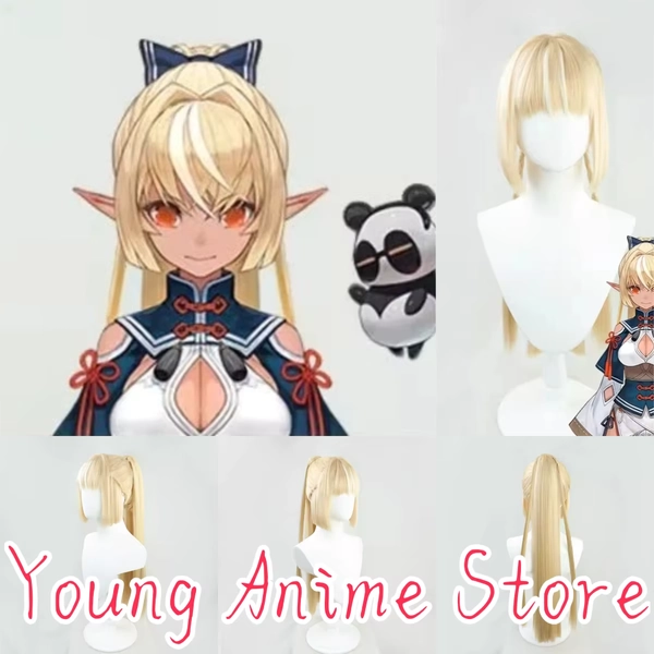Young-Anime Hololive VTuber Shiranui Flare Cosplay Wig Casual Outfit Costume Prop Wigs + Cap - AliExpress 200000532