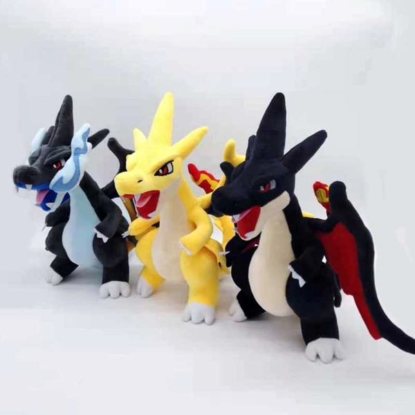 Fire Dragon Stuffed Animal Evolutions Plush Toy Dragon Plushie - Blue