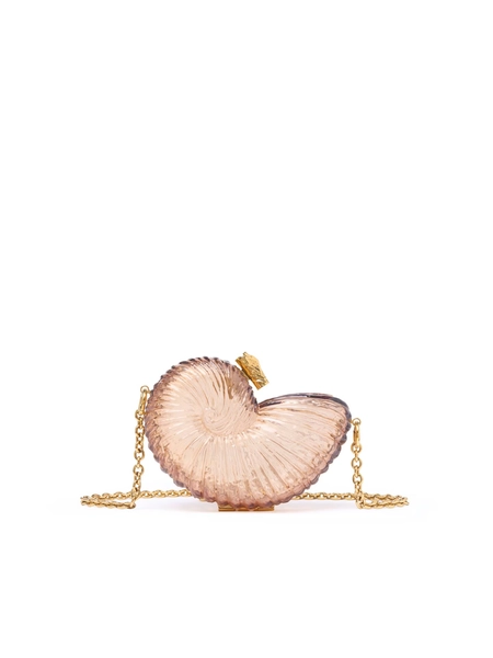 Sea Treasures shell minaudière in plexiglass