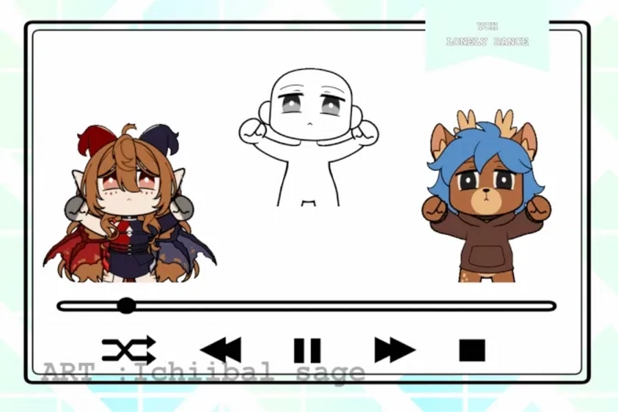 YCH Lonely Dance by ichiibal_Sage (@ichiibal_Sage)