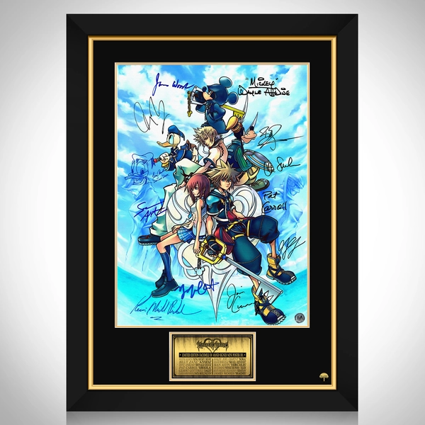 Kingdom Hearts Mini Poster Limited Signature Edition Custom Frame | RARE-T