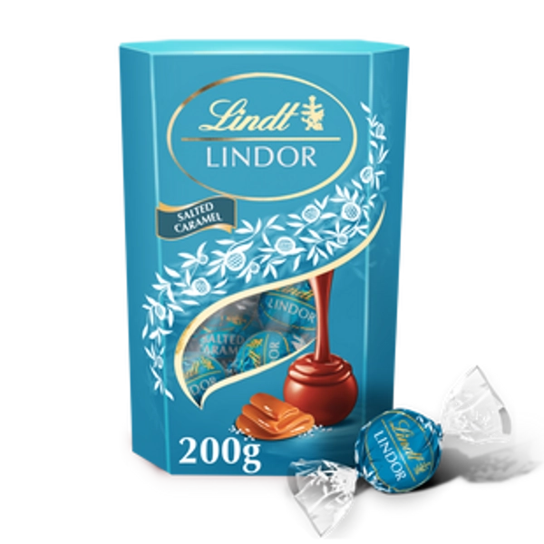 Lindt LINDOR Milk Salted Caramel Cornet 200g