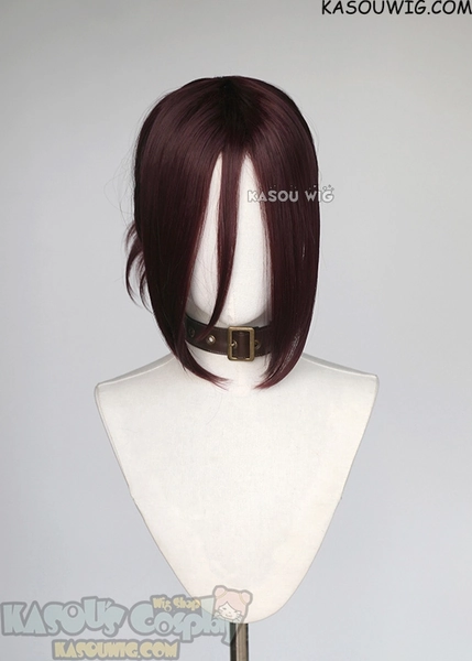 Chainsaw Man Reze purplish brown wig with pre-tied bun