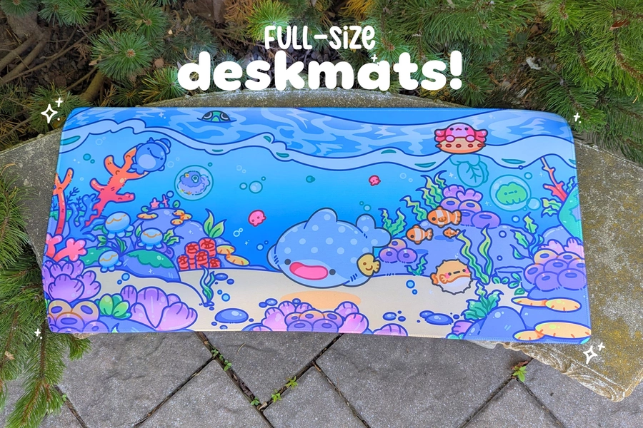 DESKMAT || Tiny Ocean Mousepad [90CM x 40CM x 3MM]