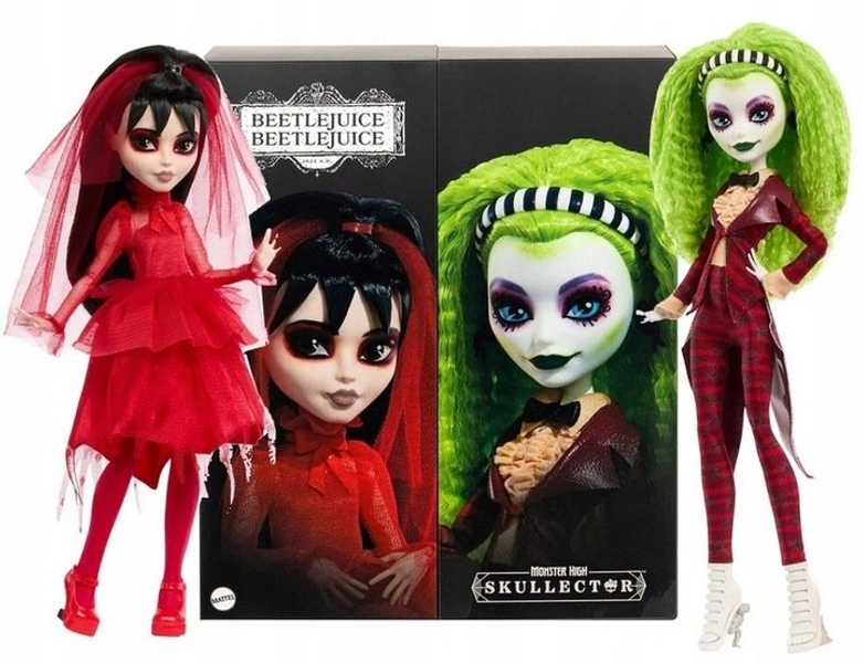 LALKA MONSTER HIGH SKULLECTOR BEETLEJUICE Betelgeuse and Lydia 2-Pack