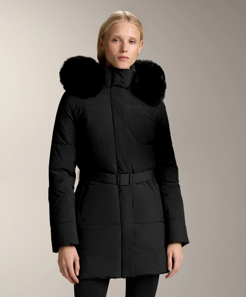 Wasserabweisende Primaloft® Steppjacke in Midilänge
