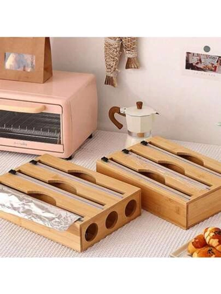 Foil, saran and baking paper tray