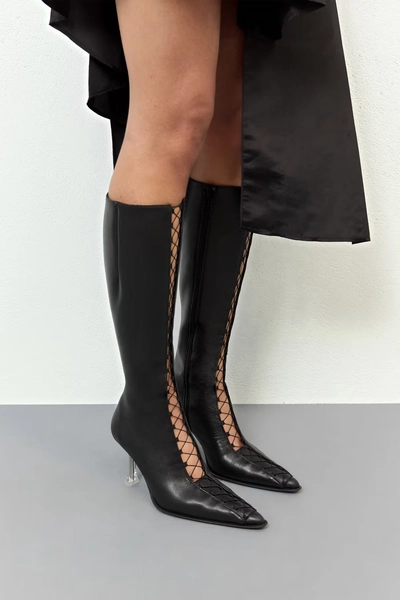 Aline Boots - Black Leather