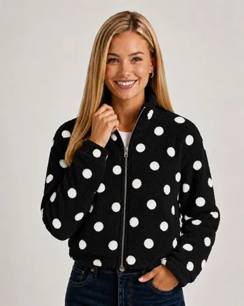 Polka Dot Plush Jacket