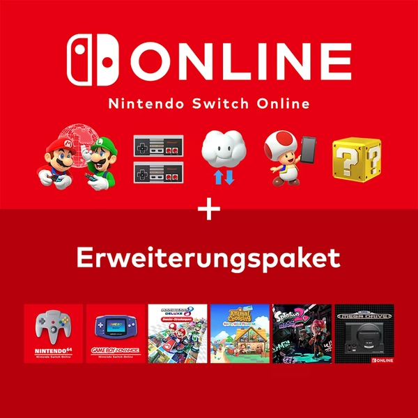 Mitgliedschaft für Nintendo Switch Online + Erweiterungspaket