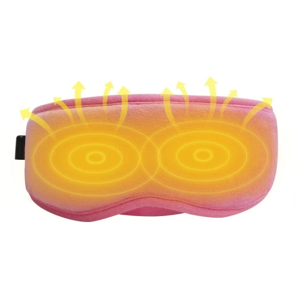 ARRIS Electric USB Heated Eye Mask - 5 Temperature Control, Pink